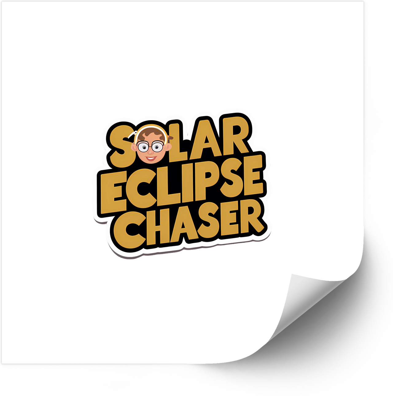Solar Eclipse Chaser Sticker | Funny Retro Astronomy Event Vinyl Decal