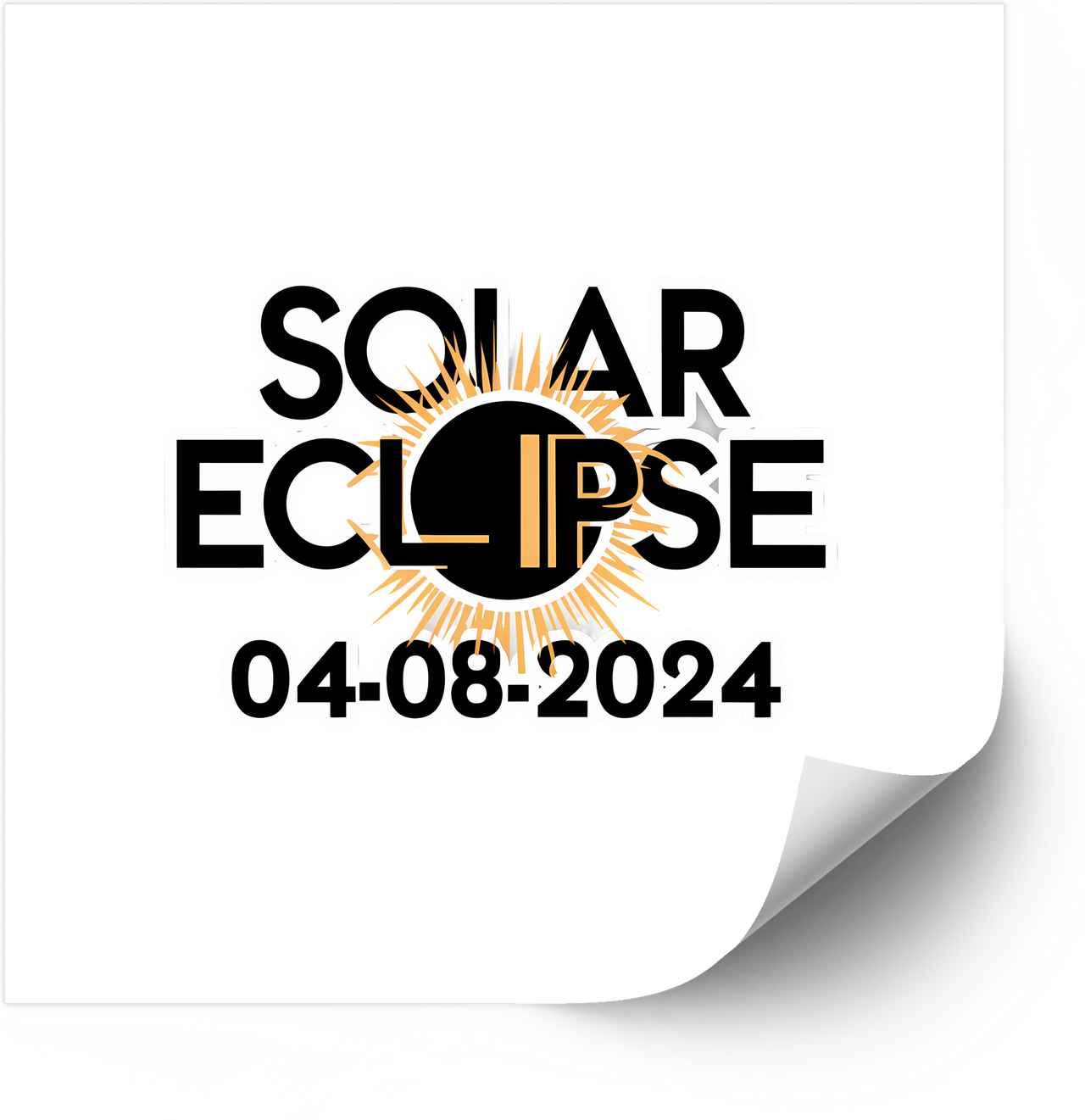 Solar Eclipse 04-08-2024 Sticker | Vintage Astronomy Event Commemorative Vinyl Decal