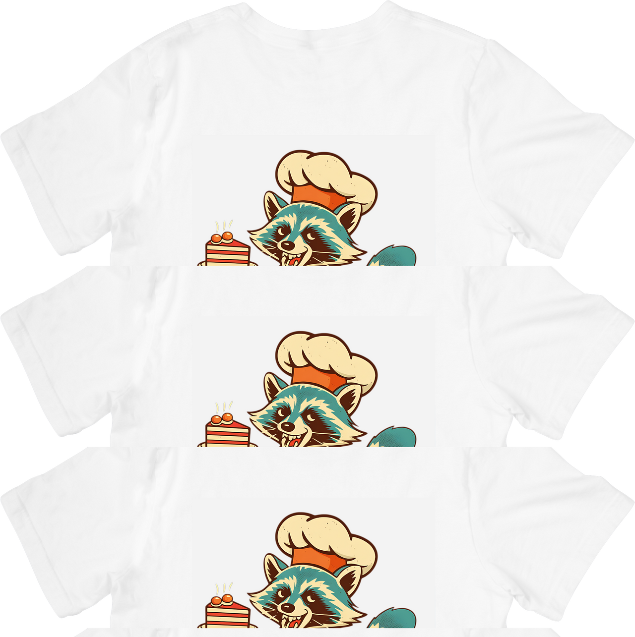 Raccoon Chef Baker T-Shirt | Funny Retro Cute Animal Graphic Tee | Baker Gift