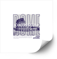 Thumbnail for Rome Colosseum Sticker | Minimalist Travel Italy Architecture Vinyl Decal