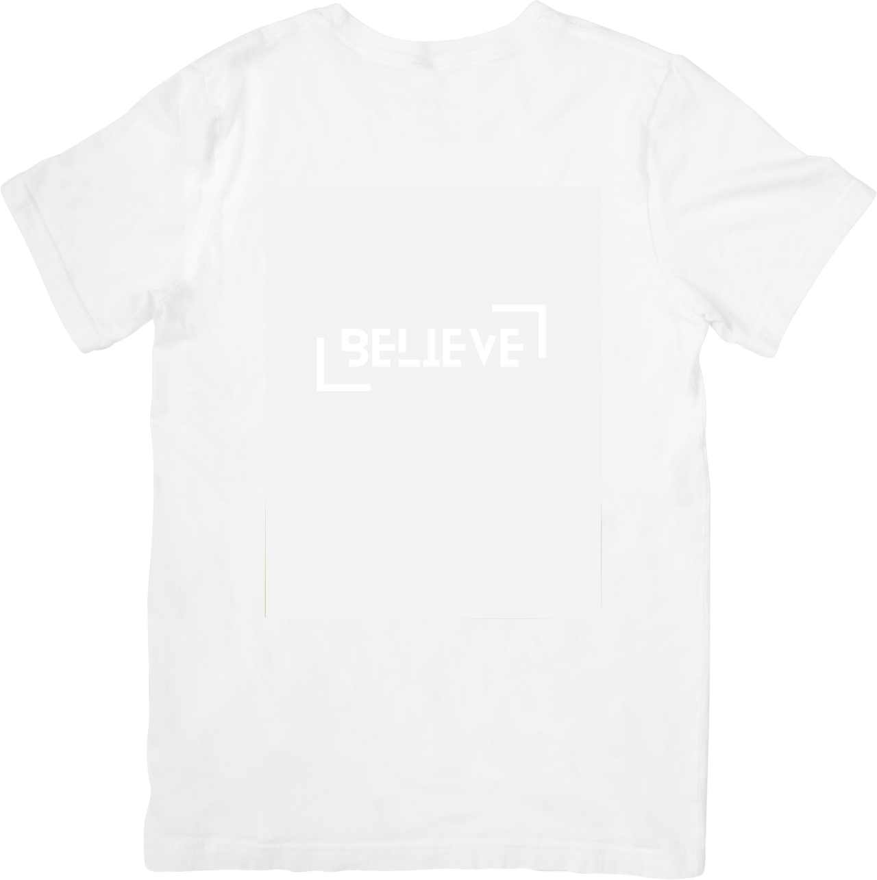 Believe Minimal Box T-Shirt | Minimalist Faith Inspirational Graphic Tee | Christian Gift
