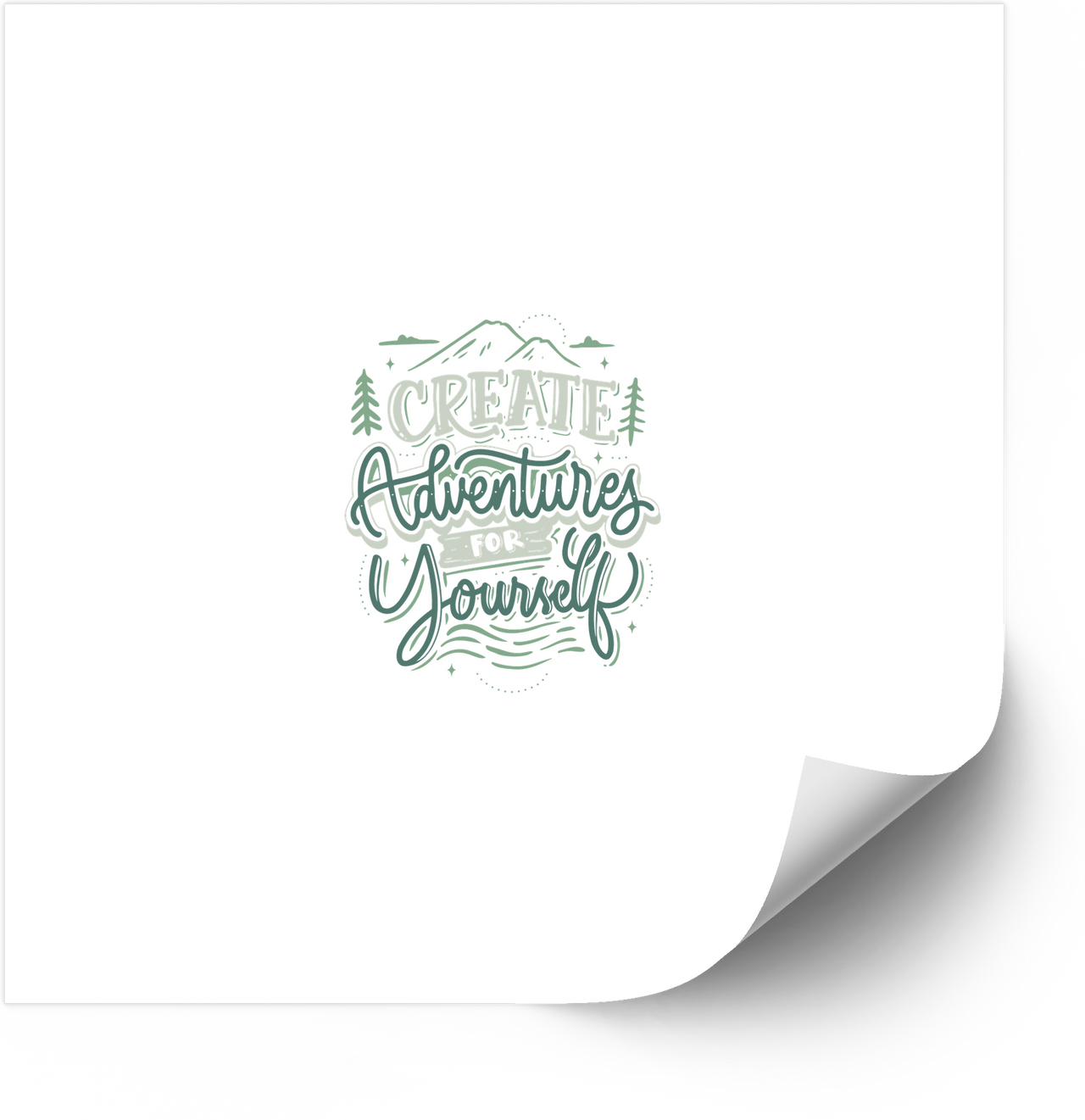 Create Adventures For Yourself Sticker | Minimalist Outdoor Nature Vinyl Decal