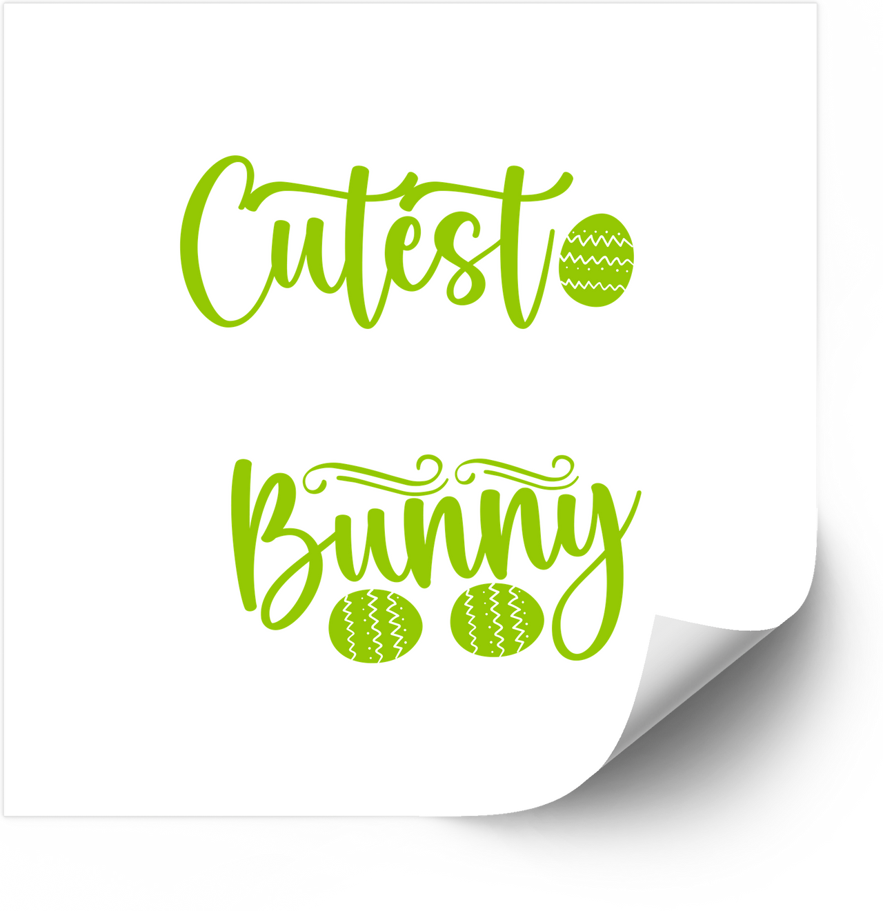 Cutest Bunny Easter Sticker | Cute Floral Easter Holiday Vinyl Decal